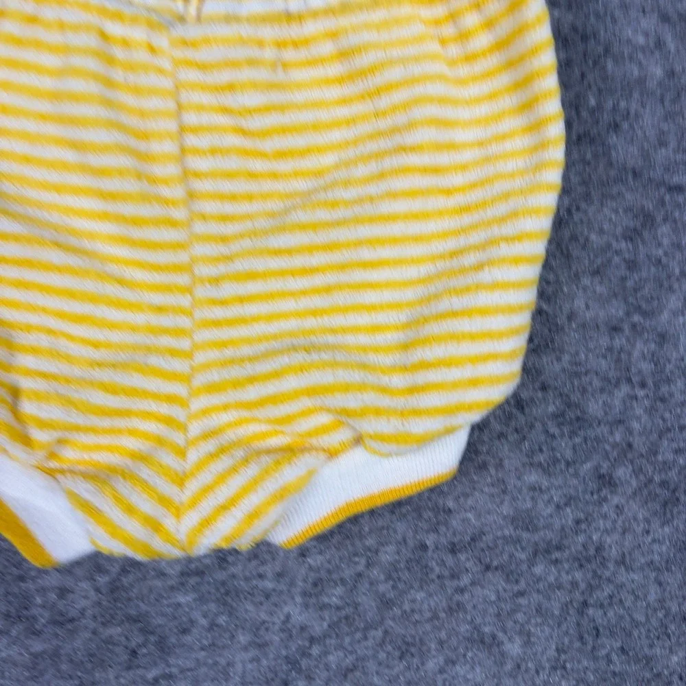 Health-tex Bloomers Unisex 3 Months Yellow White Striped Terry Cloth Vintage 80s